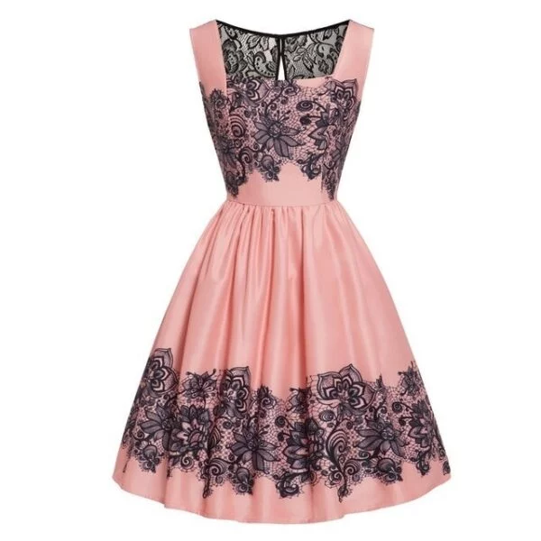 ROBE VINTAGE POUR FEMME - 50'S - DENTELLE